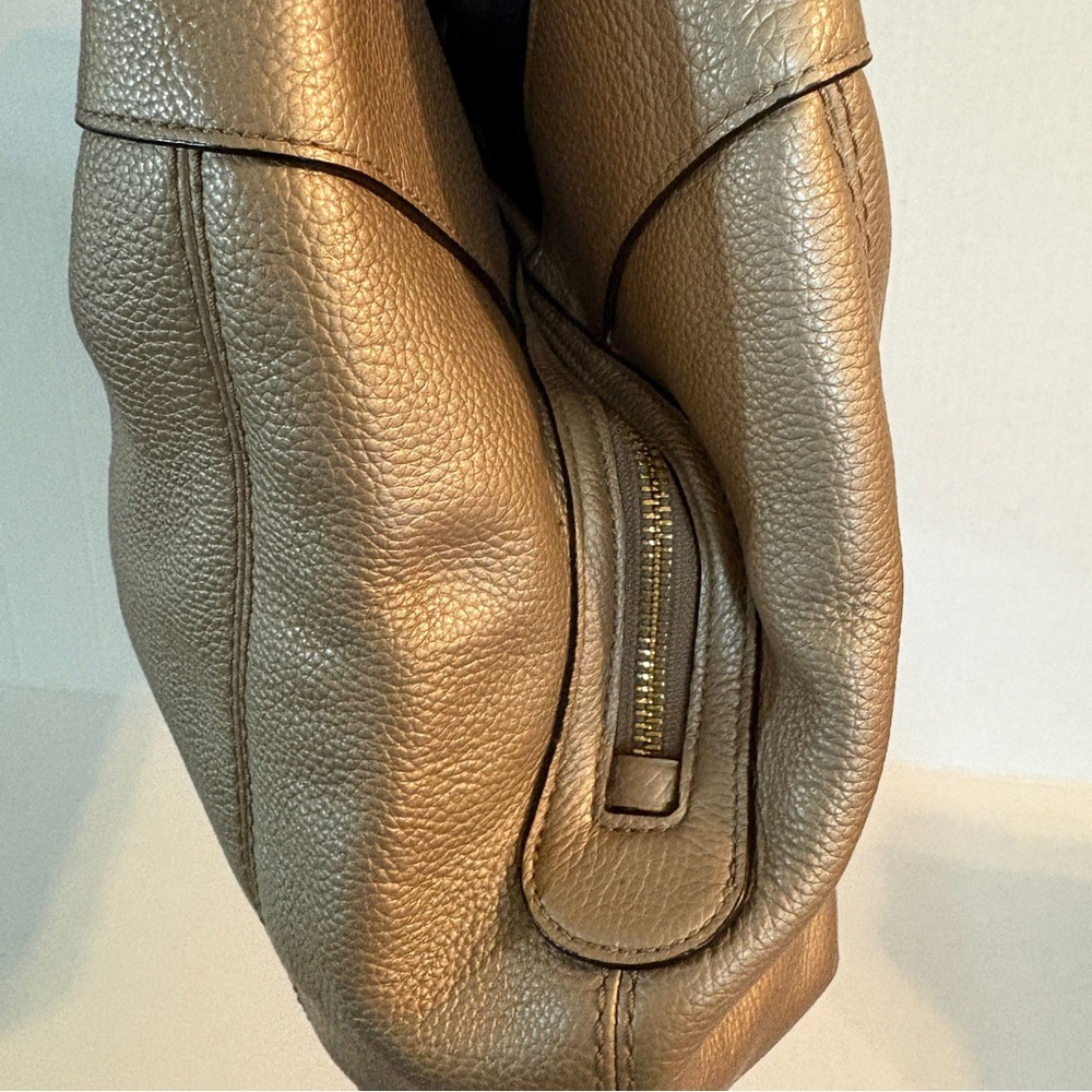 Coach Lexy Platinum Triple Compartment Shoulder Bag Purse Gold Hardware - Picture 6 of 16